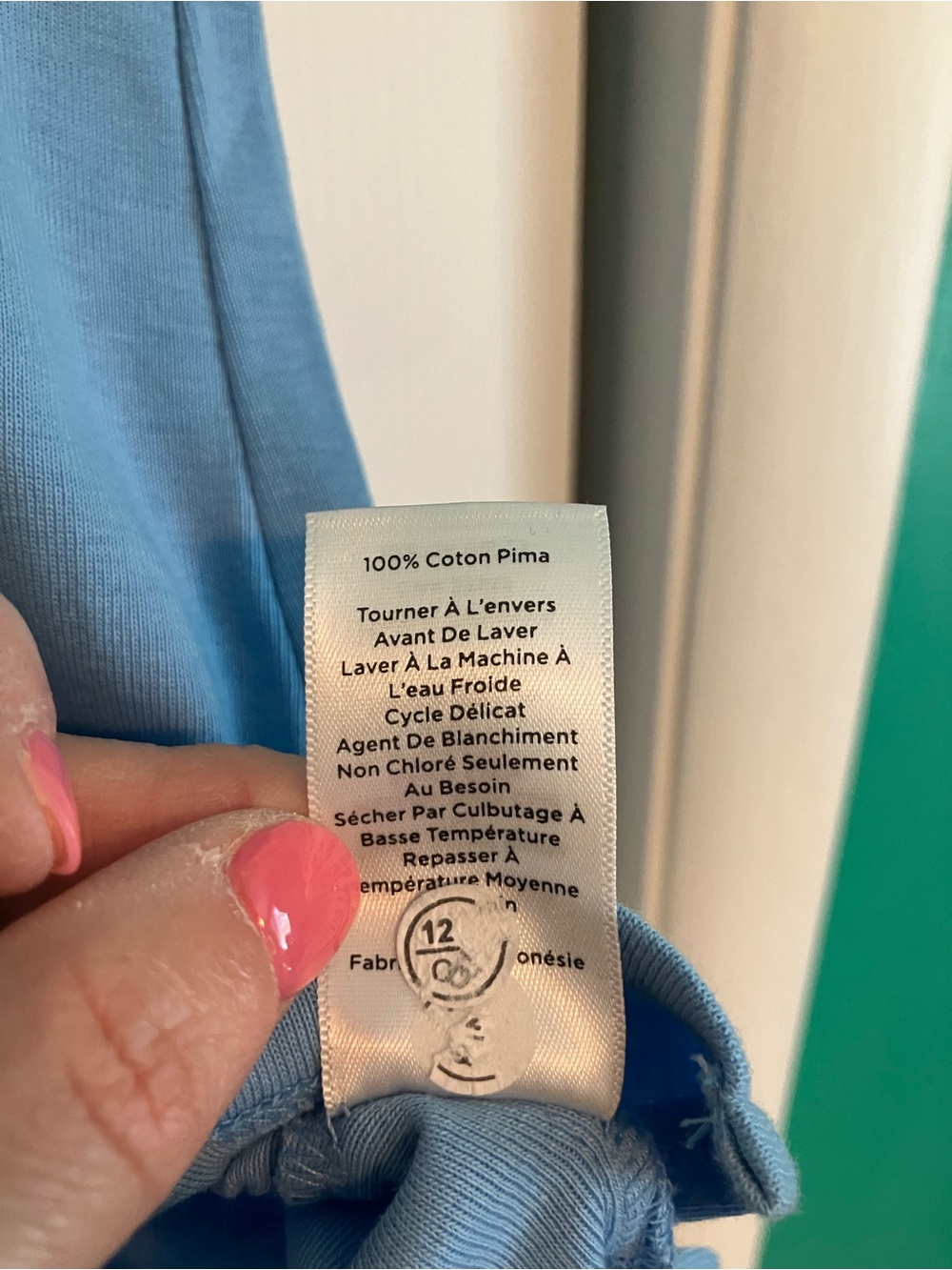 Talbots Light Blue V-Neck Tee - Picture 4 of 4